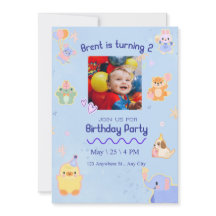 Invitation d'anniversaire pour enfants mignonnes p