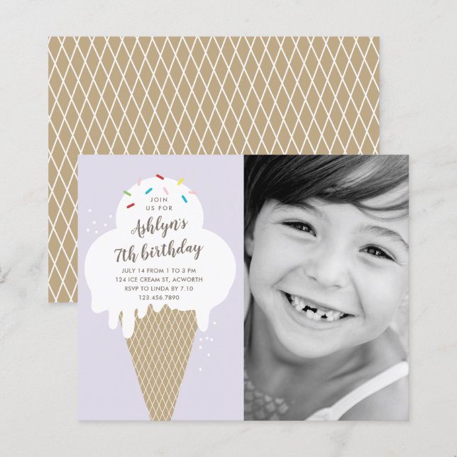 Invitation d'anniversaire pour enfants petit budge (Devant / Derrière)
