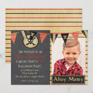 Invitation d'anniversaire pour enfants pirates