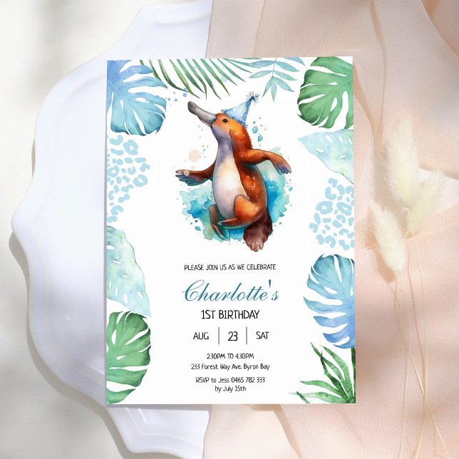 Invitation d'anniversaire pour enfants Platypus (Créateur téléchargé)
