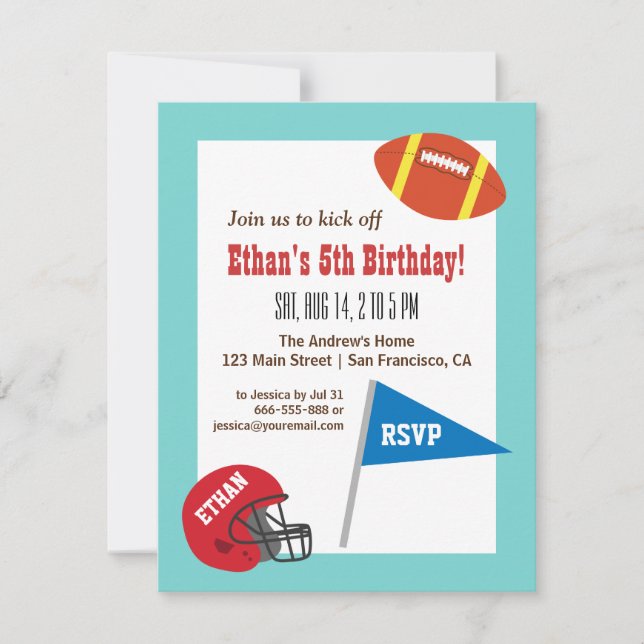 Invitation d'anniversaire pour enfants pour un thè (Devant)