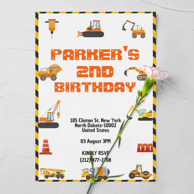 Invitation d'anniversaire pour enfants sur le thèm (Créateur téléchargé)