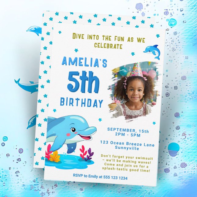 Invitation d'anniversaire pour enfants sur le thèm (Créateur téléchargé)