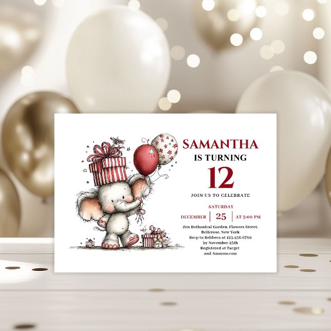 Invitation d'anniversaire pour enfants thème d'ani (Happy whimsical animals theme kids birthday invitation

)