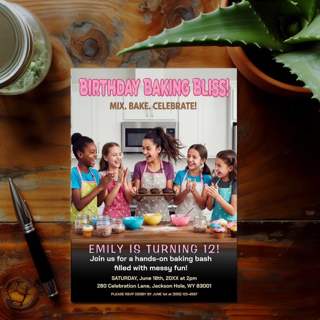 Invitation d'anniversaire pour faire des friandise (Créateur téléchargé)