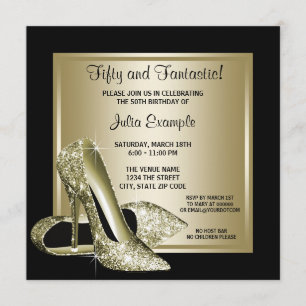 Invitation d'anniversaire pour femme en talons hau