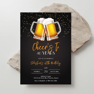 Invitation d'anniversaire pour fête de bière