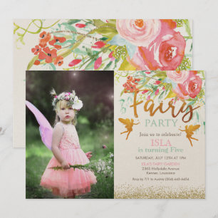 Invitation d'anniversaire pour fête de fées - TOUS