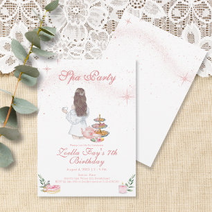 Invitation d'anniversaire pour fille à thème Spa R