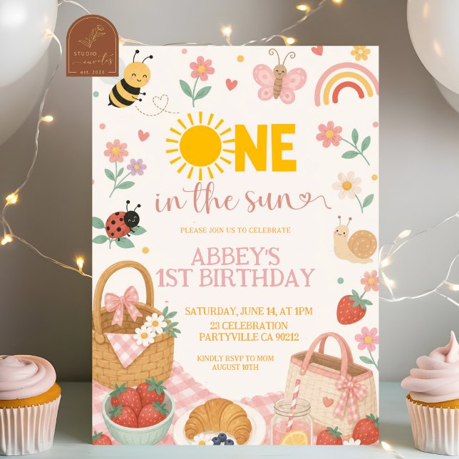 Invitation d'anniversaire pour fille avec pique-ni (Créateur téléchargé)