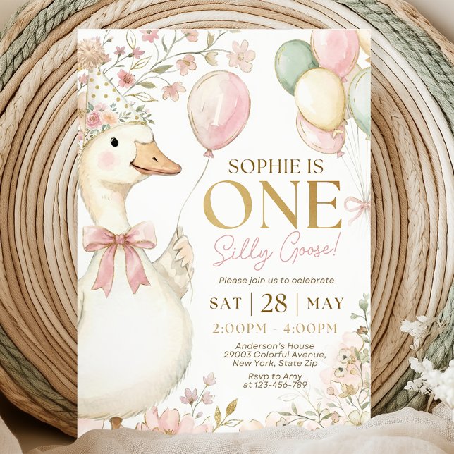 Invitation d'anniversaire pour fille avec un ruban (Créateur téléchargé)
