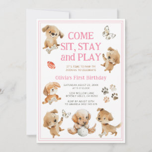 Invitation d'anniversaire pour fille de fête de ch