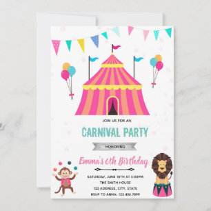 Invitation d'anniversaire pour fille de fête forai