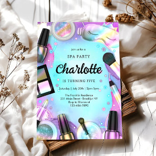 Invitation d'anniversaire pour fille fête de maqui