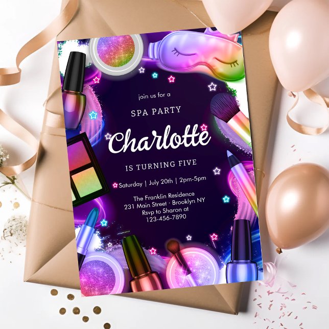 Invitation d'anniversaire pour fille fête de maqui (Créateur téléchargé)