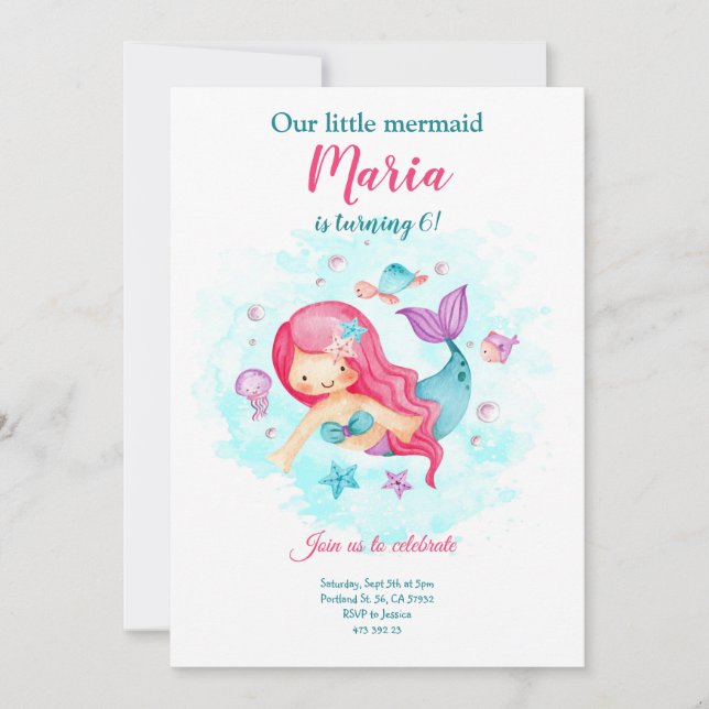 Invitation d'anniversaire pour fille Our Little Me (Devant)