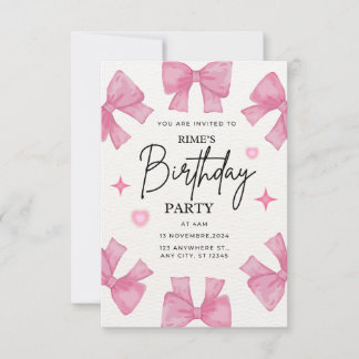 Invitation d'anniversaire pour filles