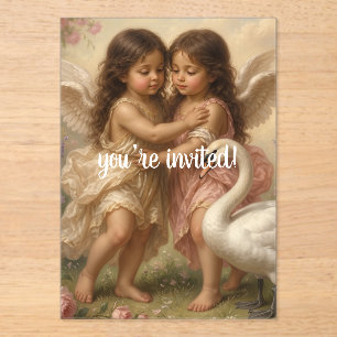 invitation d'anniversaire pour filles ange doux ch