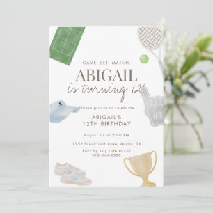 Invitation d'anniversaire pour filles athlétiques