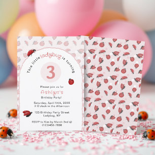 Invitation d'anniversaire pour filles coccinelle r
