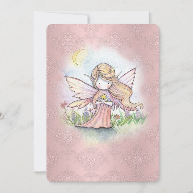 Invitation d'anniversaire pour filles de fée de la (Devant)
