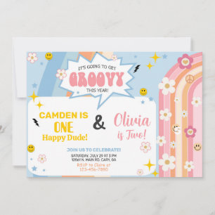 Invitation d'anniversaire pour frère et soeur GROO