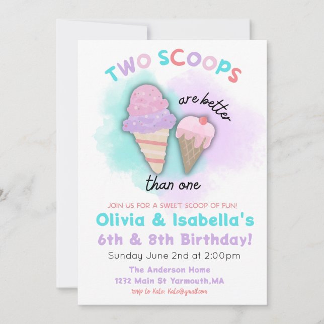 Invitation d'anniversaire pour frères et sœurs, Do (Devant)