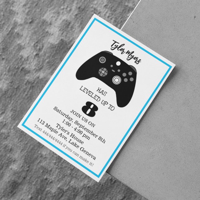 Invitation d'anniversaire pour Gamer (Créateur téléchargé)
