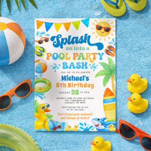Invitation d'anniversaire pour garçon à une fête a