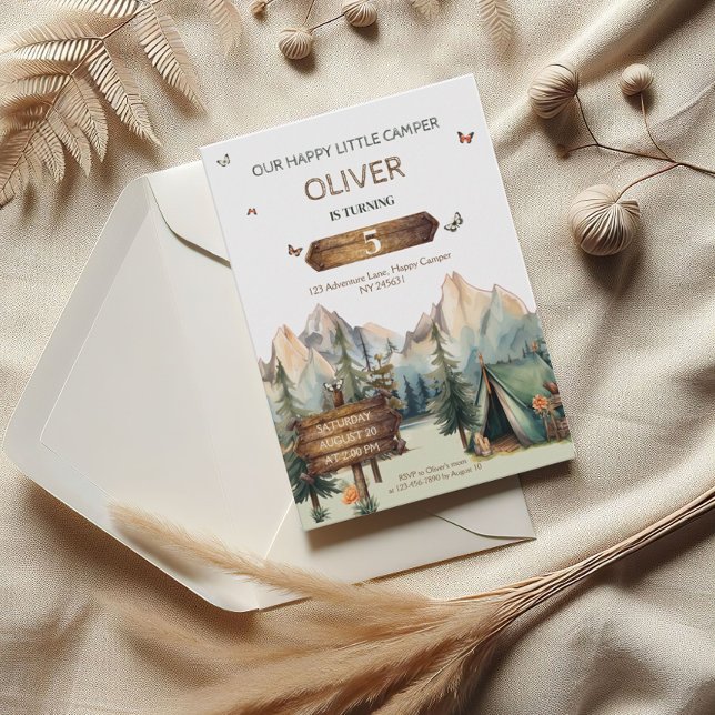 Invitation d'anniversaire pour garçon aventurier H (Créateur téléchargé)