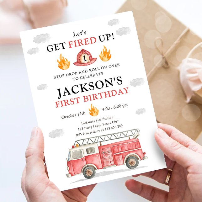 Invitation d'anniversaire pour garçon - Camion de  (Créateur téléchargé)