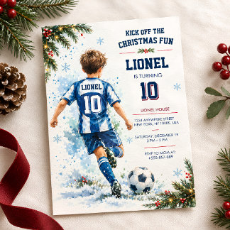 Invitation d'anniversaire pour garçon de soccer de
