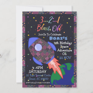 Invitation d'anniversaire pour garçon sur le thème