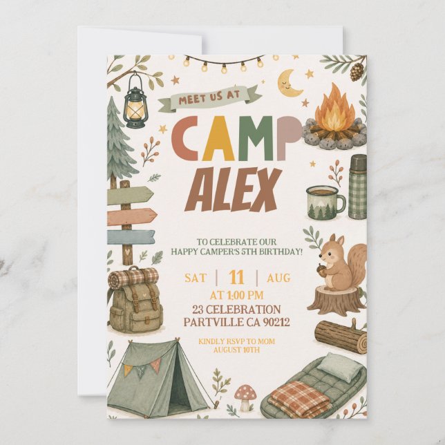 Invitation d'anniversaire pour garçon sur le thème (Devant)