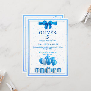 Invitation d'anniversaire pour garçons - Boîtes de