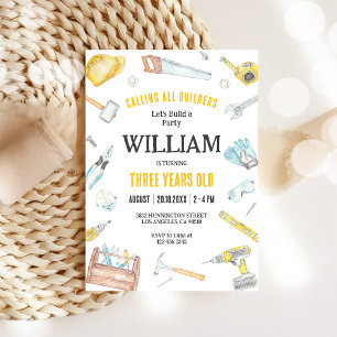 Invitation d'anniversaire pour garçons enfants Bât