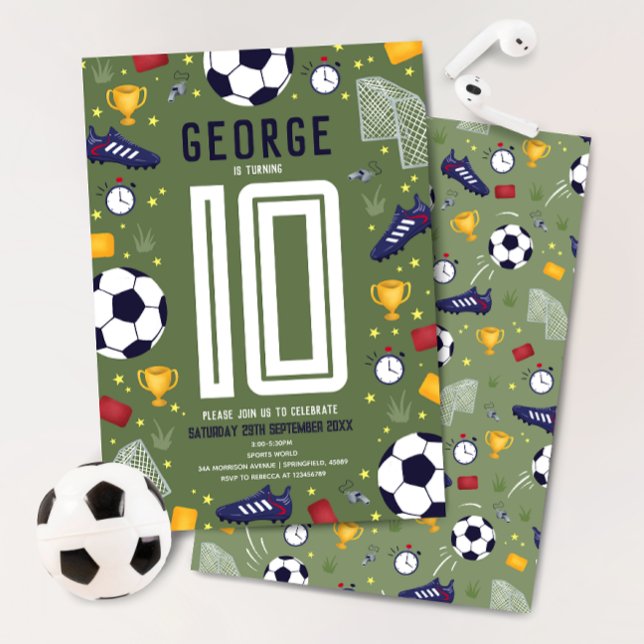 Invitation d'anniversaire pour garçons pour le foo (Créateur téléchargé)