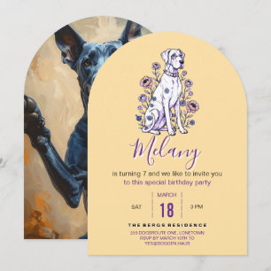 Invitation d'anniversaire pour Grand Danois