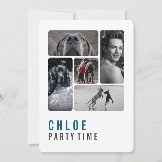 Invitation d'anniversaire pour Grand Danois (Devant)