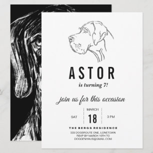 Invitation d'anniversaire pour Grand Danois