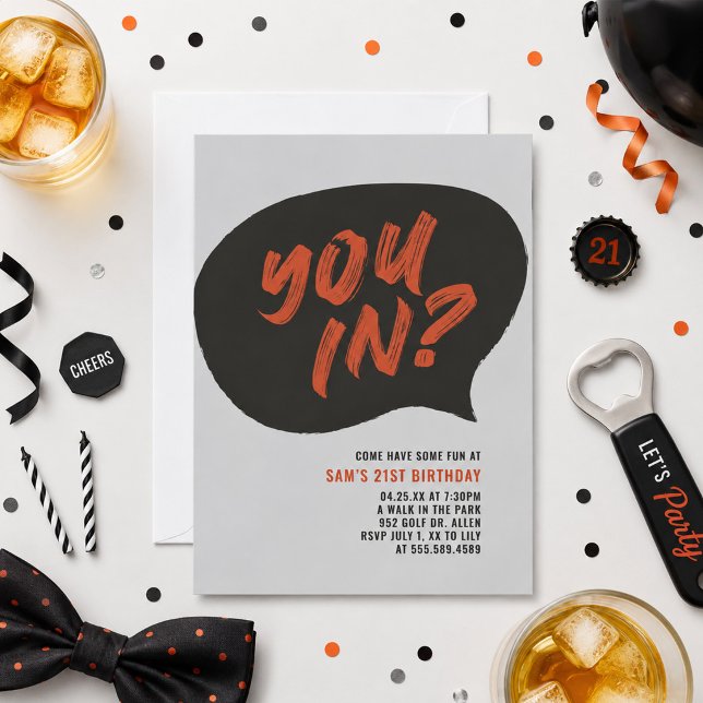 Invitation d'anniversaire pour hommes (Créateur téléchargé)
