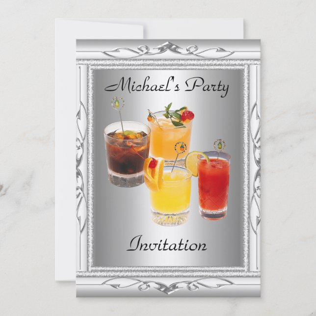 Invitation d'anniversaire pour hommes (Devant)