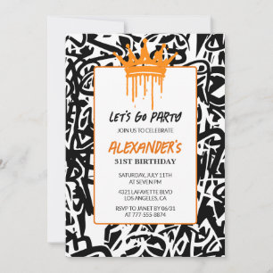 Invitation d'anniversaire pour hommes 31 ans Black