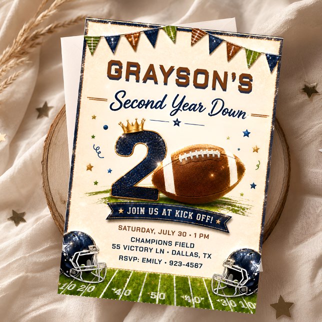 Invitation d'anniversaire pour la 2e année Second  (Créateur téléchargé)