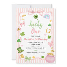 Invitation d'anniversaire pour la chanceuse fille 