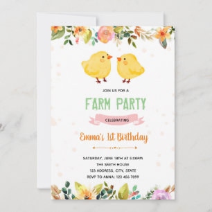 Invitation d'anniversaire pour la fête de printemp