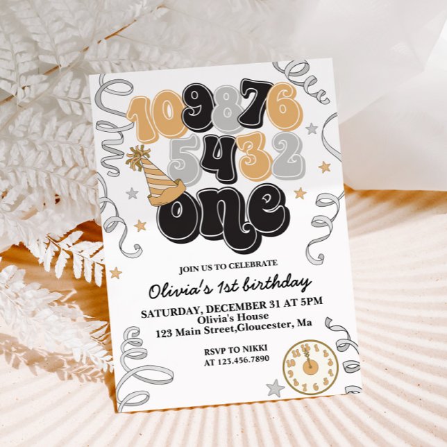 Invitation d'anniversaire pour la première année a (Créateur téléchargé)