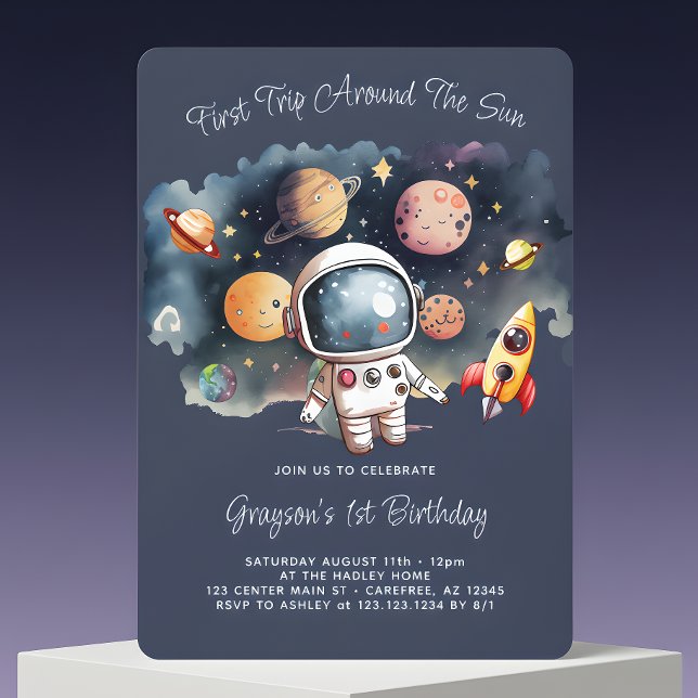 Invitation d'anniversaire pour la première année P (Créateur téléchargé)