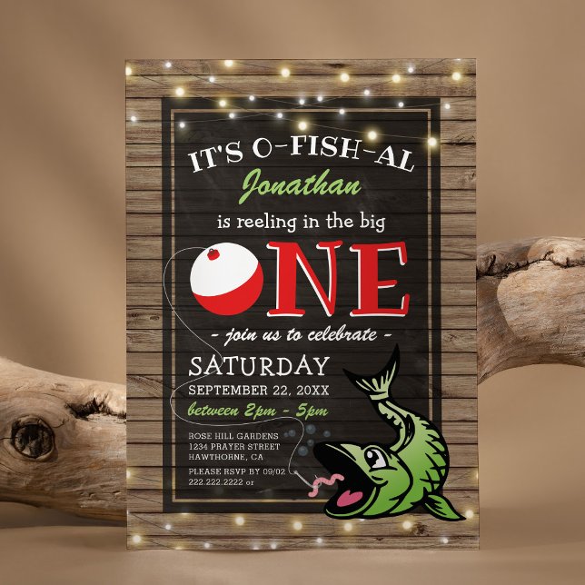 Invitation d'anniversaire pour la première pêche (Créateur téléchargé)