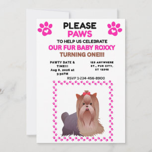 Invitation d'anniversaire pour l'adoption de fille